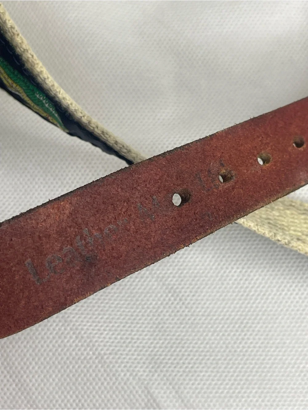 Leather Man Ltd Premium Top Grain Leather Golf Belt Size 40 Mahi Mahi Fish Blue